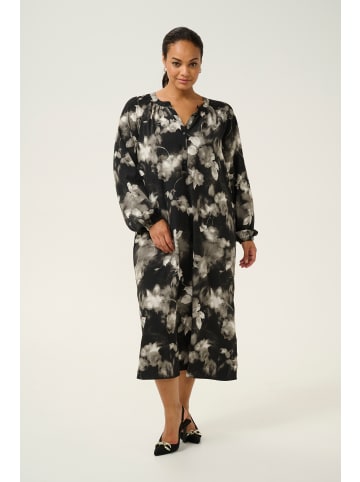 KAFFE curve Kleid KCbernina Loose fit in Black/White Flower Print