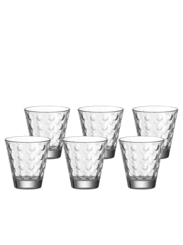 LEONARDO 6er Set Trinkgläser Optic 215 ml in transparent