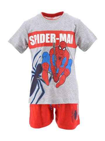 Spiderman 2tlg. Outfit: Sommer-Set T-Shirt und Short in Grau