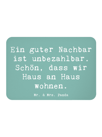 Mr. & Mrs. Panda Magnet Spruch Guter Nachbar mit Spruch in Meeresbrise