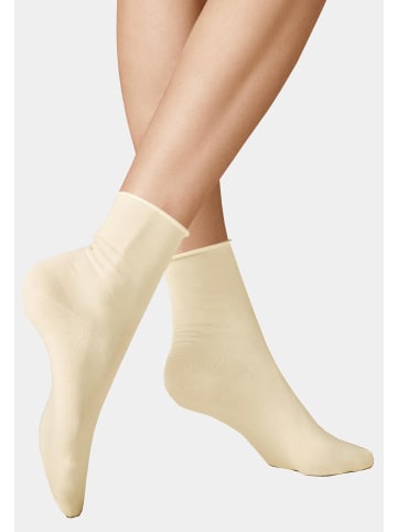 Kunert Socken Sensual Cotton Rollrand in Winterweiss