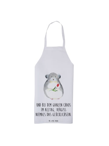 Mr. & Mrs. Panda Grillmeister Schürze Chinchilla Blume mit Spruch in Weiß
