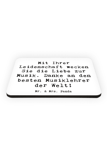 Mr. & Mrs. Panda magnet Spruch Musiklehrer Liebe mit Spruch in Weiß