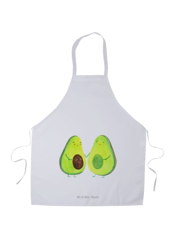 Mr. & Mrs. Panda Grillschürze Avocado Pärchen ohne Spruch in Weiß