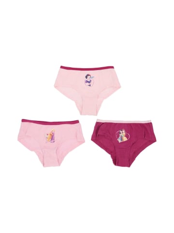 Disney Princess 3er-Pack Unterhose Unterwäsche aus Baumwolle für Mädchen in Rosa