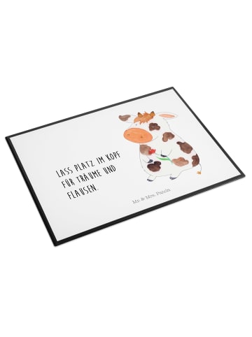 Mr. & Mrs. Panda Schreibtisch Matte Kuh mit Spruch in Weiß