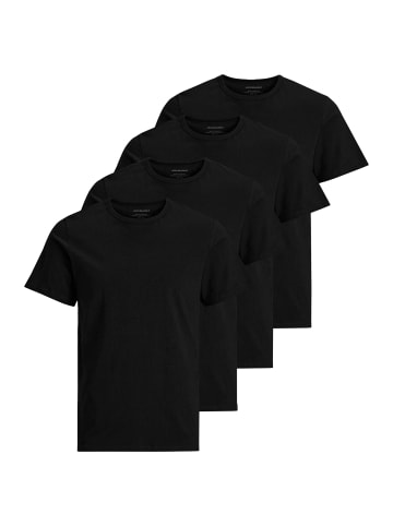 Jack & Jones T-Shirt 4er Pack in Schwarz