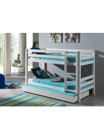 58 aufm Kessel ETAGENBETT Karolina 210x140x105 aus Massivholz in Weiß