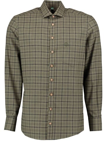 OS-Trachten Jagdhemd Xirema in khaki/schlamm