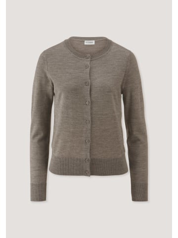 Hessnatur Hessnatur Strickjacke Regular aus reiner Merino-Schurwolle in dunkles mauve
