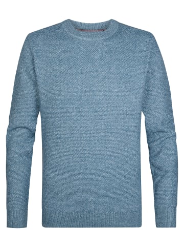 Petrol Industries Melierter Rundhalspullover steelstone in Blau