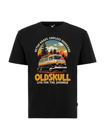 OLDSKULL T-Shirt Wrldvibe Adventure Van Logo Graphic in Black