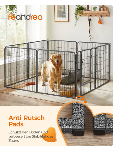 Feandrea Freilaufgehege Dack in Grau - (B)160 x (H)80 x (T)160 cm