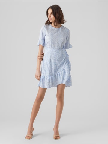 Vero Moda Kurzes Mini Wickel Kleid VMHENNA in Blau