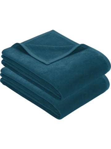 Erwin Müller Wohndecke 2er-Pack Triest in petrol