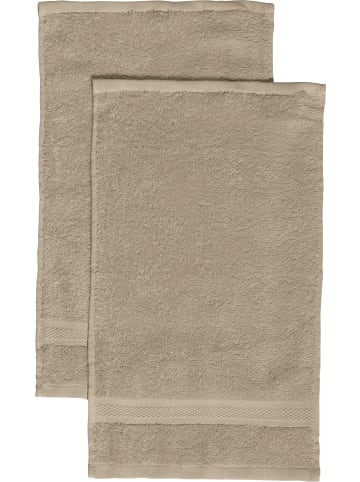 REDBEST Frottier Gästetuch 2er-Pack Chicago in taupe