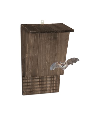 relaxdays Fledermauskasten in Braun - (B)22 x (H)37 x (T)12,5 cm