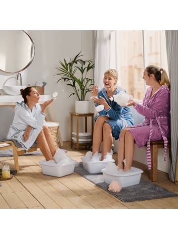 REDBEST Leichtfrottier Bademantel Tracy in weiß