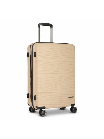 Franky Dallas 3.0 4 Rollen Trolley M 65 cm mit Dehnfalte in beige