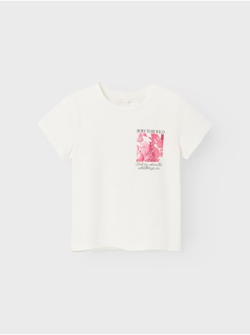 name it T-Shirt 2er-Set Bequemer Rundhals Kurzarm Kinder Oberteil in Weiß-2