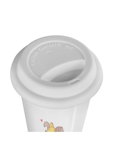 Mr. & Mrs. Panda Kaffeebecher Widder Astologie mit Spruch in Weiß