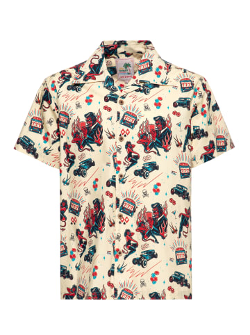 King Kerosin King Kerosin Hawaii Hemd Rockabilly Devil in offwhite