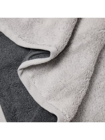 Sansibar 2er-Set: Duschtuch Frottier-Serie "Doubleface" in Silber/Anthrazit