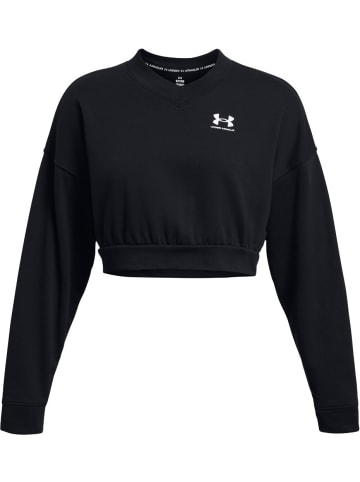 Under Armour Longsleeve "Ua Rival Terry Os Crop Crw" in Schwarz