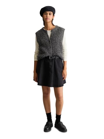 Marc O'Polo DENIM Ärmelloser Bubble-Bouclé-Cardigan regular in Dark Shadow Melange