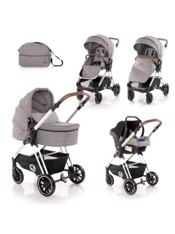 Lorelli Kombikinderwagen Angel 3 in 1  in grau