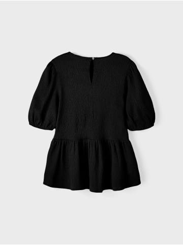 name it Puffärmel T-Shirt Top in Knitteroptik NKFKENSA in Schwarz