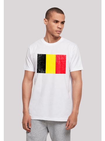 F4NT4STIC T-Shirt Belgien Flagge Belgium in weiß