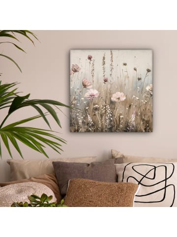 MuchoWow Leinwand Bilder Blumenfeld