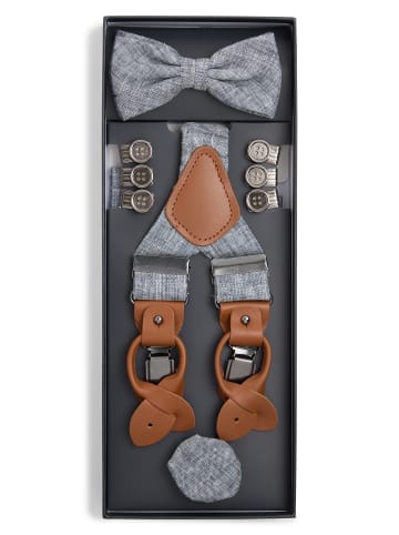 Finshley & Harding London Accessoire-Set in marine ecru - 0001