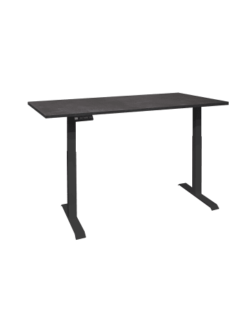 58 aufm Kessel SCHREIBTISCH höhenverstellbar elektrisch Editha 160x90 schwarz/schwarzstahl