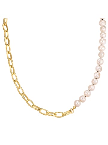 Yokoamii Kette aus Metall-Legierung mit Süßwasser-Zuchtperle in weiß