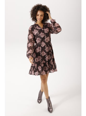 Aniston CASUAL Tunikakleid in braun-altrosa-malve-hellbraun