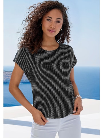 Vivance Kurzarmshirt in schwarz, creme