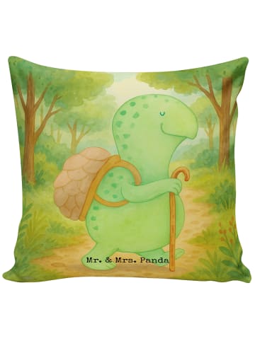 Mr. & Mrs. Panda Kopfkissen Schildkröte Wanderer Design ohne Spruch in Weiß