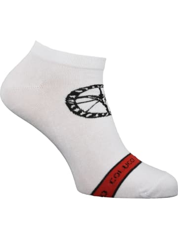 Carlo Colucci Sneakersocken Centaro in Weiß / Schwarz