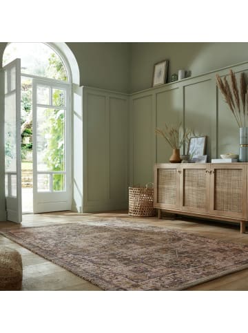 KADIMA DESIGN Robuster Vintage-Teppich aus Jute und Polyester, Distressed-Design