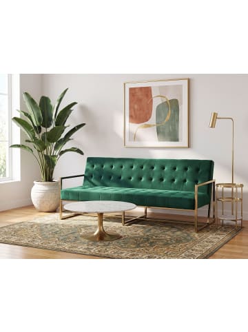 Beliani 3-Sitzer Sofa MARSTAL in Grün/Gold - (W) 187 x (H) 83 x (L) 78 cm