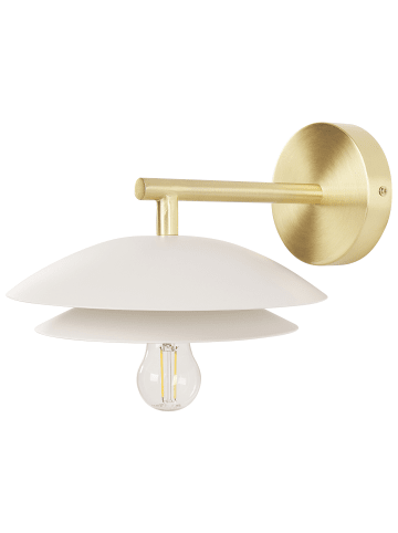 Beliani Wandleuchten LASOLO in Weiß/Gold - (W) 22 x (H) 14 x (L) 29 cm