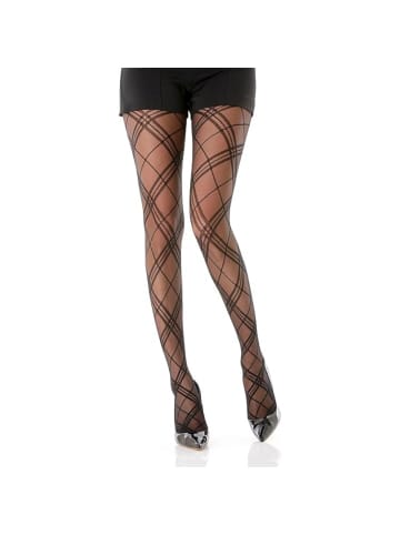COFI 1453 Damen-Strumpfhose mit unsichtbaren Füßen, 40 DEN schwarz in Schwarz