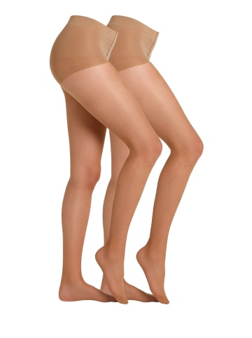 camano Strumpfhose 2er Pack fine functional 20 Denier in make up