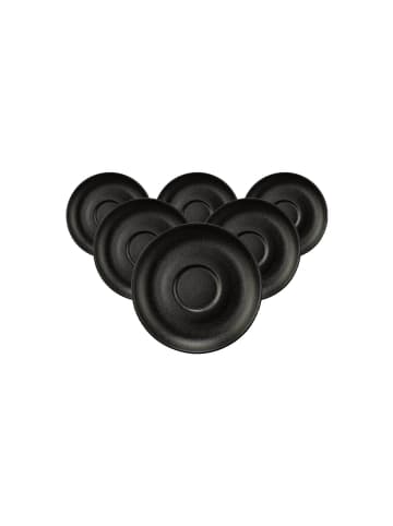 Seltmann Weiden 6er Set Teeuntertassen Liberty Velvet Black in Schwarz ø 13 cm in schwarz