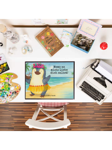 Mr. & Mrs. Panda schreibtischunterlage Pinguin Kokosnuss Design ... in Weiß