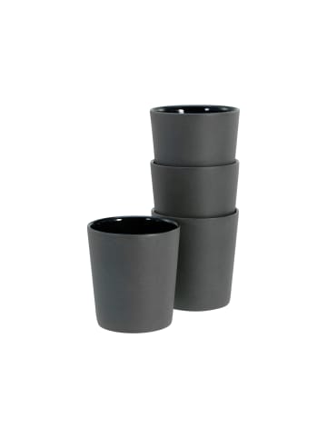 CreaTable Becher Futuro ohne Henkel 10 x 10 x 11 cm, 500 ml in Schwarz/Schwarz in Schwarz/Schwarz