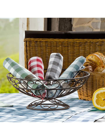 REDBEST Baumwolle Serviette 6er-Pack Nashville in grau