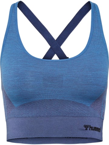 Hummel Hummel Top Hmlclea Yoga Damen Dehnbarem Atmungsaktiv Schnelltrocknend Nahtlosen in RIVIERA/INSIGNIA BLUE MELANGE